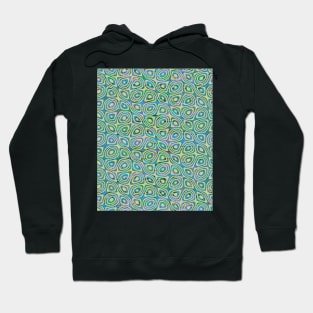 Yellow Curves and Currents Silhouette Art Hoodie